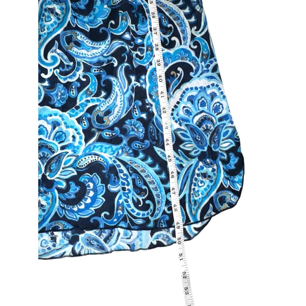 One Season Australia Midi Poppy Dress Blue Paisley MEDIUM in LaMarsa Navy Cotton - Picture 7 of 7